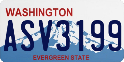 WA license plate ASV3199