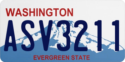 WA license plate ASV3211
