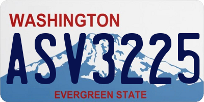 WA license plate ASV3225