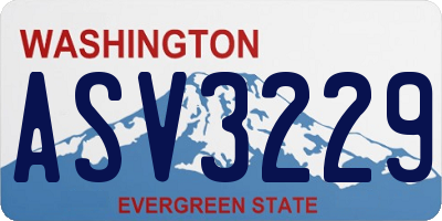 WA license plate ASV3229
