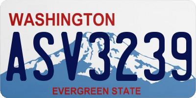 WA license plate ASV3239