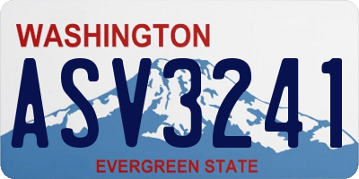 WA license plate ASV3241
