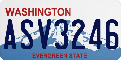 WA license plate ASV3246