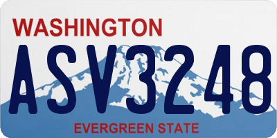 WA license plate ASV3248