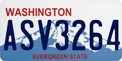 WA license plate ASV3264