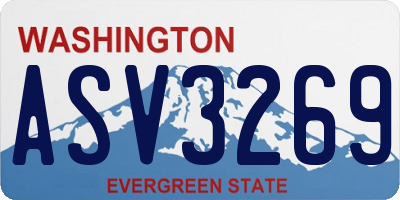 WA license plate ASV3269