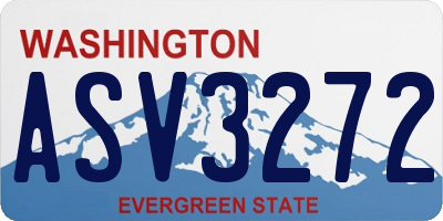 WA license plate ASV3272