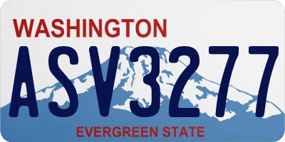 WA license plate ASV3277
