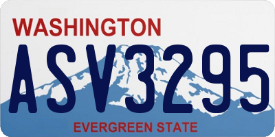 WA license plate ASV3295