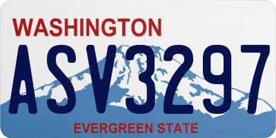 WA license plate ASV3297