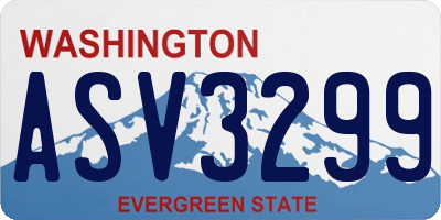 WA license plate ASV3299