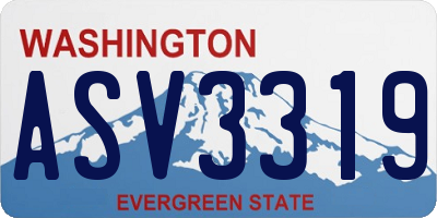 WA license plate ASV3319