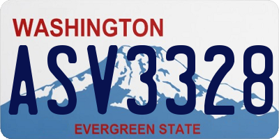 WA license plate ASV3328