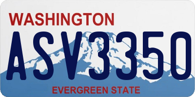 WA license plate ASV3350