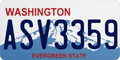 WA license plate ASV3359