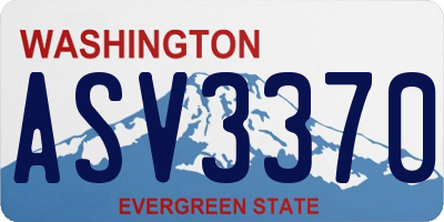 WA license plate ASV3370