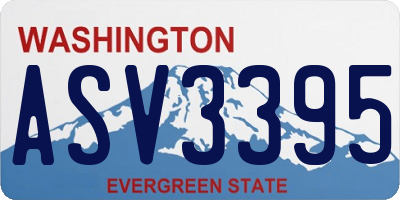 WA license plate ASV3395