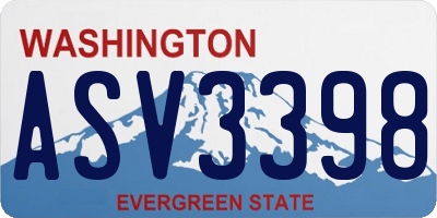 WA license plate ASV3398