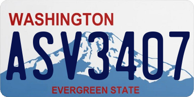 WA license plate ASV3407