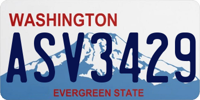 WA license plate ASV3429