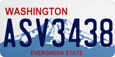 WA license plate ASV3438