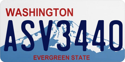 WA license plate ASV3440