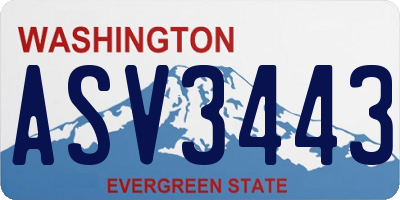 WA license plate ASV3443
