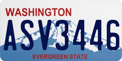 WA license plate ASV3446