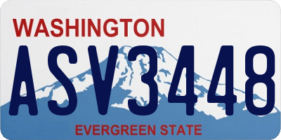 WA license plate ASV3448