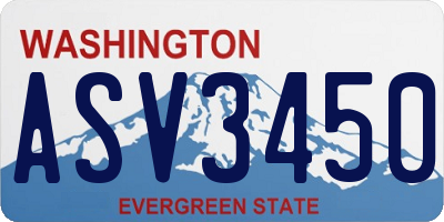 WA license plate ASV3450