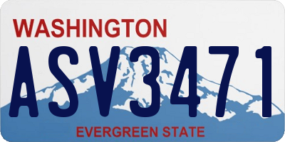 WA license plate ASV3471