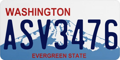 WA license plate ASV3476