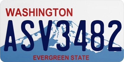 WA license plate ASV3482