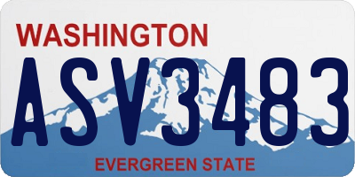 WA license plate ASV3483