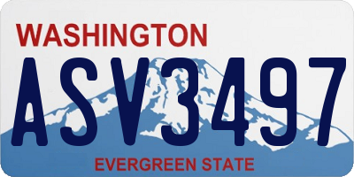 WA license plate ASV3497