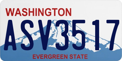 WA license plate ASV3517