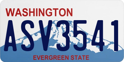 WA license plate ASV3541