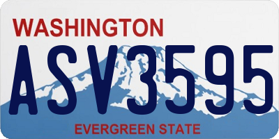WA license plate ASV3595