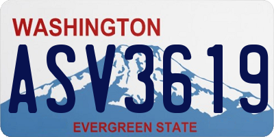 WA license plate ASV3619
