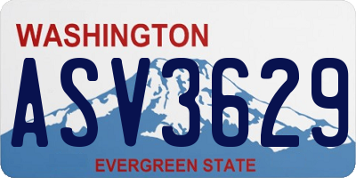 WA license plate ASV3629