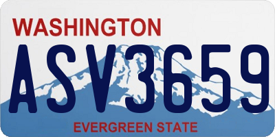 WA license plate ASV3659