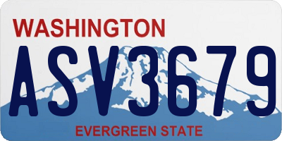 WA license plate ASV3679