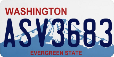 WA license plate ASV3683