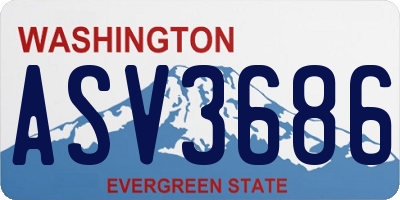 WA license plate ASV3686