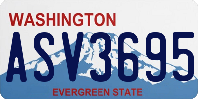 WA license plate ASV3695