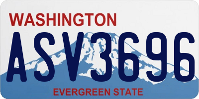 WA license plate ASV3696