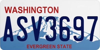 WA license plate ASV3697