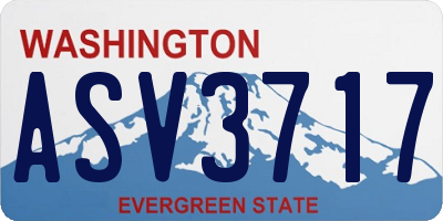 WA license plate ASV3717