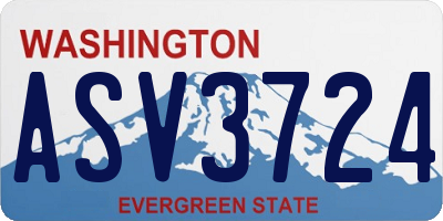 WA license plate ASV3724