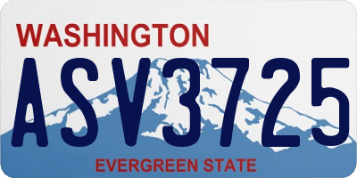 WA license plate ASV3725